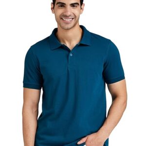 Symbol Men’s Cotton Rich Solid Polo T-Shirt Regular Fit (Available in Plus Size)